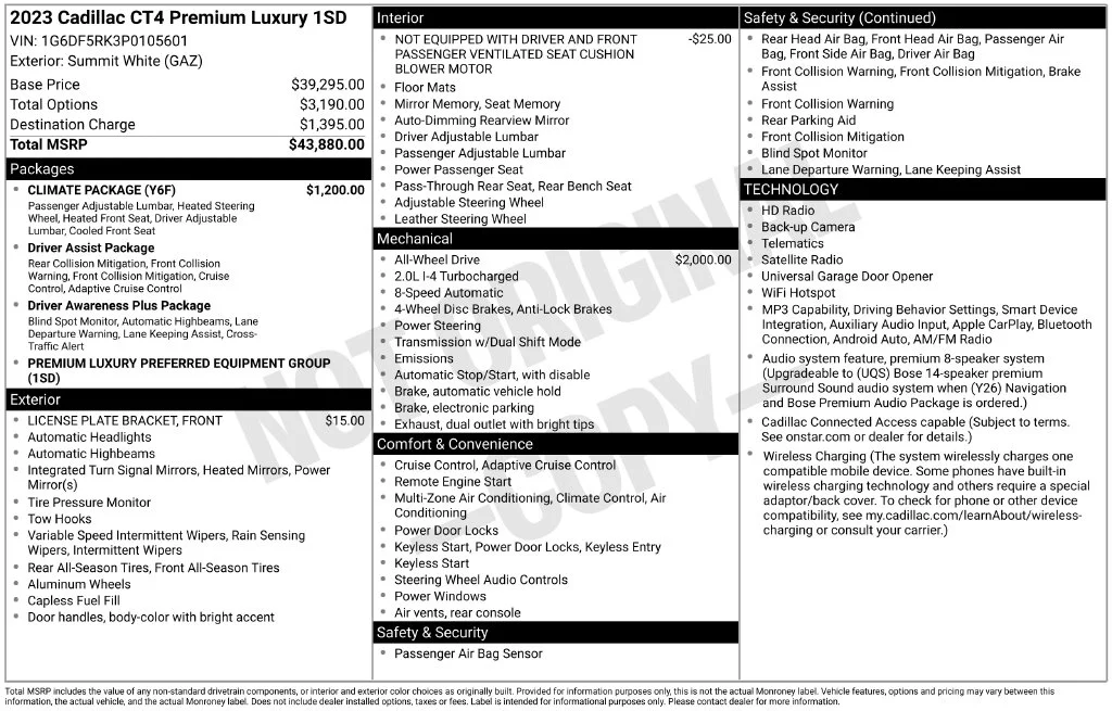Used 2023 White Cadillac Premium Luxury image 11