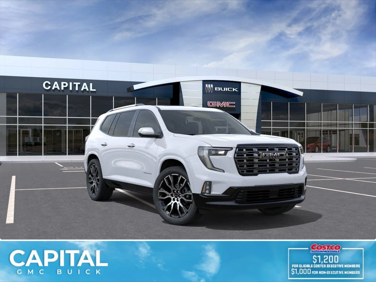 New 2026 GLACIER WHITE TRICOAT GMC Denali Ultimate image 2