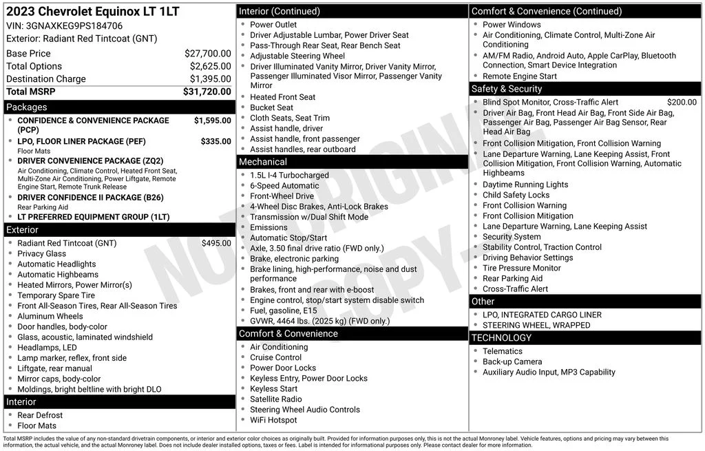 Used 2023 Red Chevrolet LT image 32