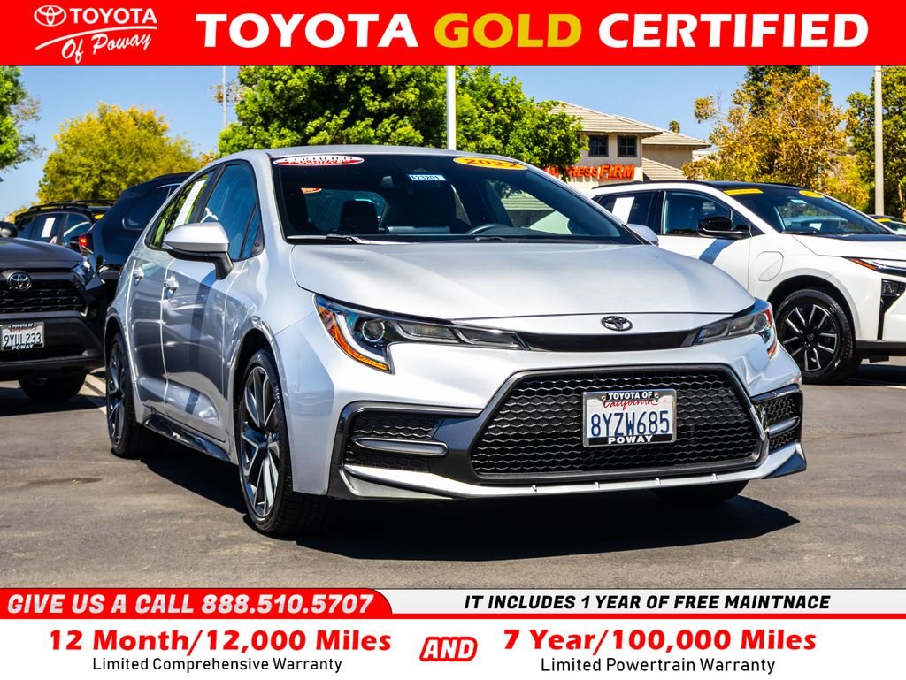 Used 2022 Silver Toyota SE image 1