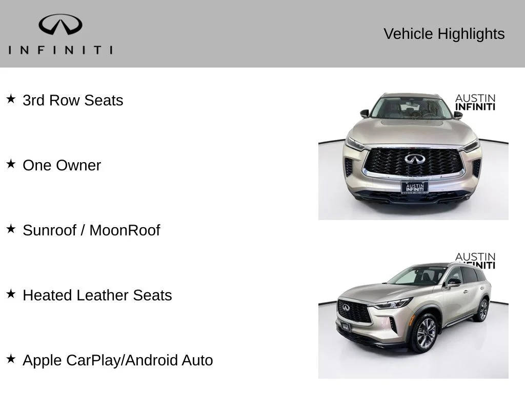 Certified Used 2023 Silver INFINITI LUXE image 3