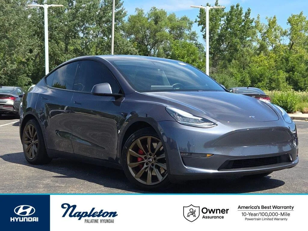 Used 2020 Gray Tesla Performance image 1