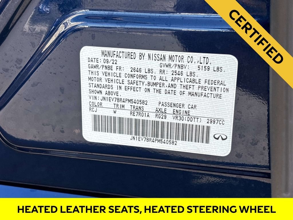 Certified Used 2023 Blue INFINITI LUXE image 32