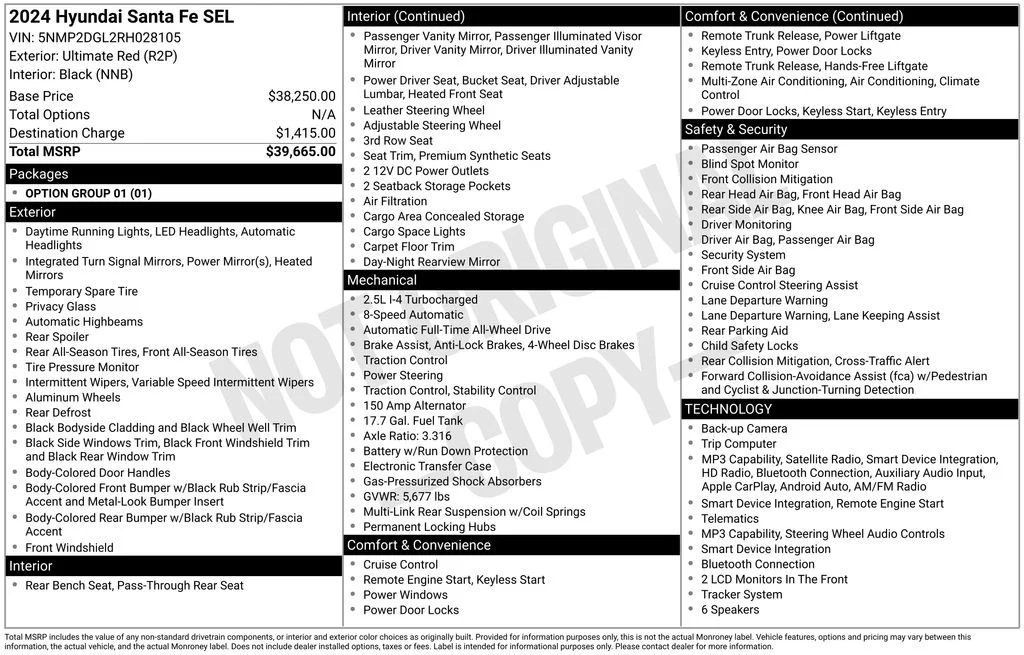 Used 2024 Red Hyundai SEL image 9