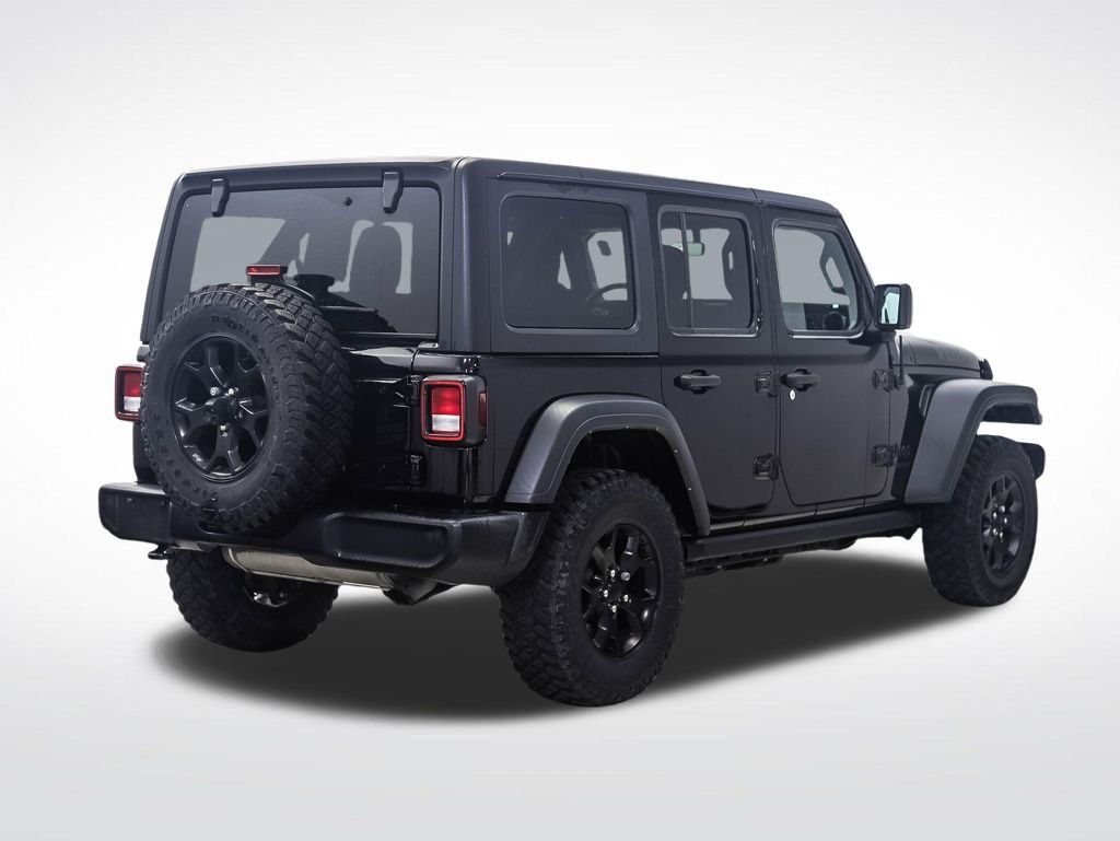Used 2021 Black Clearcoat Jeep Unlimited Willys image 5