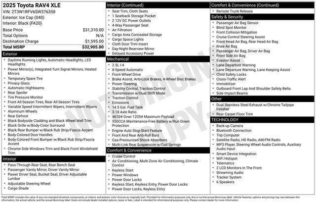 Certified Used 2025 White Toyota XLE image 6