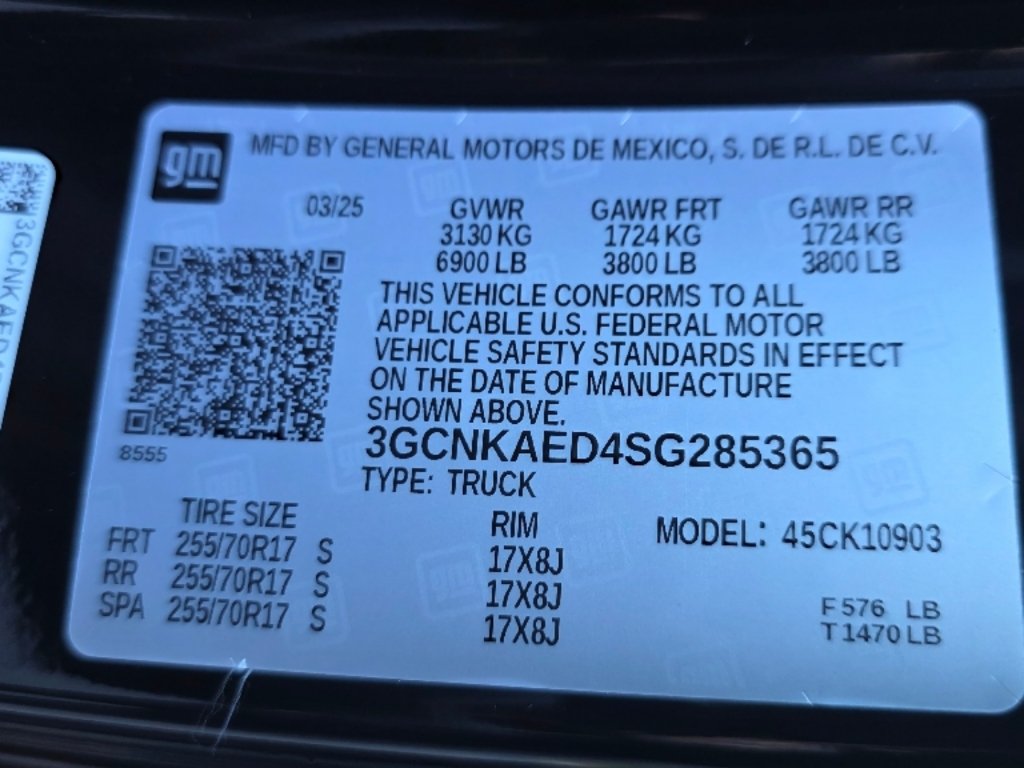 Certified Used 2025 Black Chevrolet WT image 30