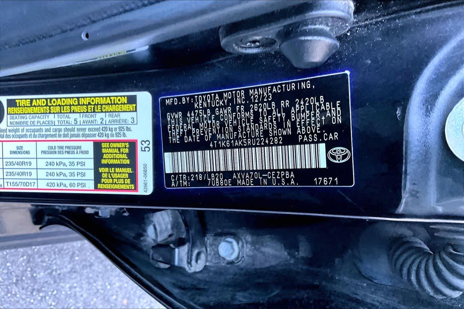 Used 2024 Midnight Black Metallic Toyota XSE image 34