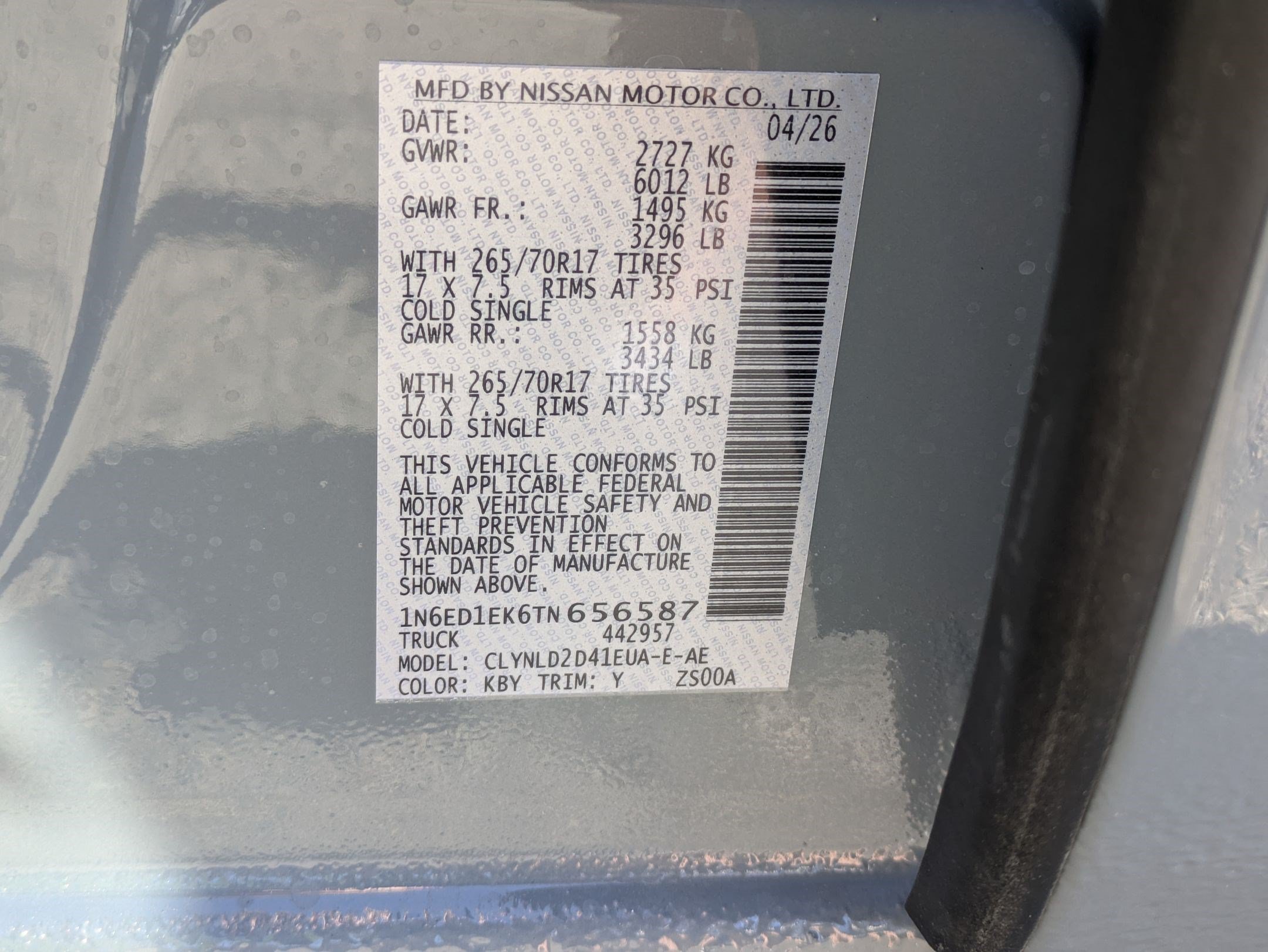 New 2026 Boulder Gray Pearl Nissan Crew Cab PRO-4X® image 17