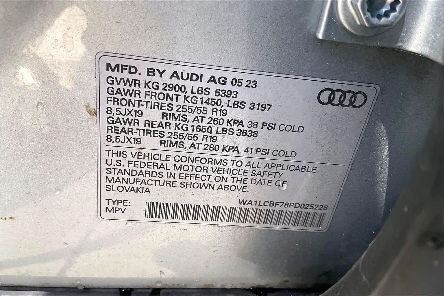 Used 2023 Satellite Silver Metallic Audi Premium Plus image 33