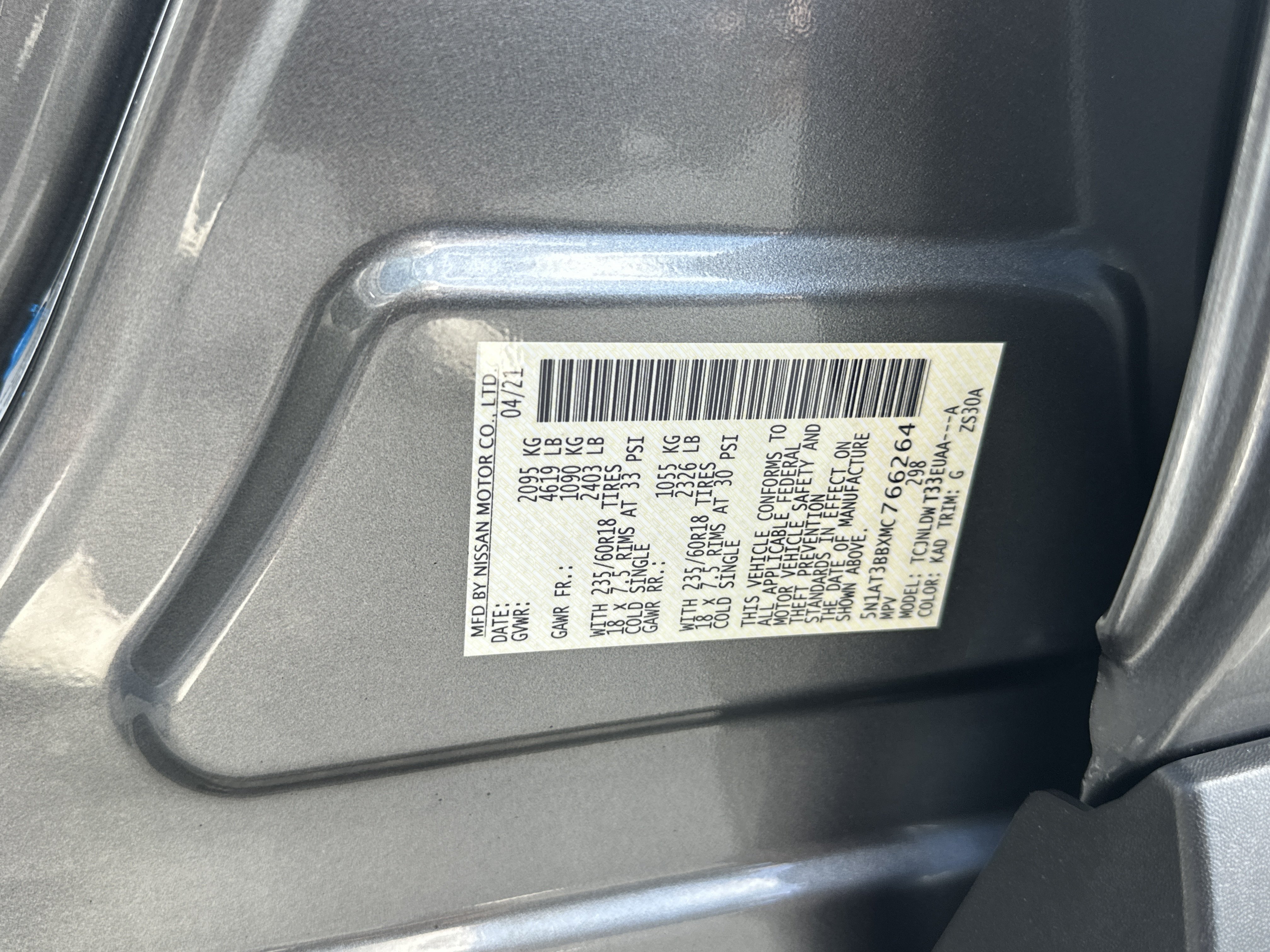 Used 2021 Gun Metallic Nissan SV image 29