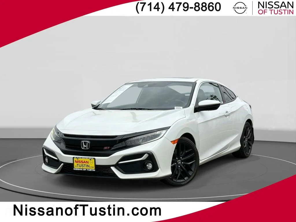 Used 2020 Platinum White Pearl Honda Si image 1