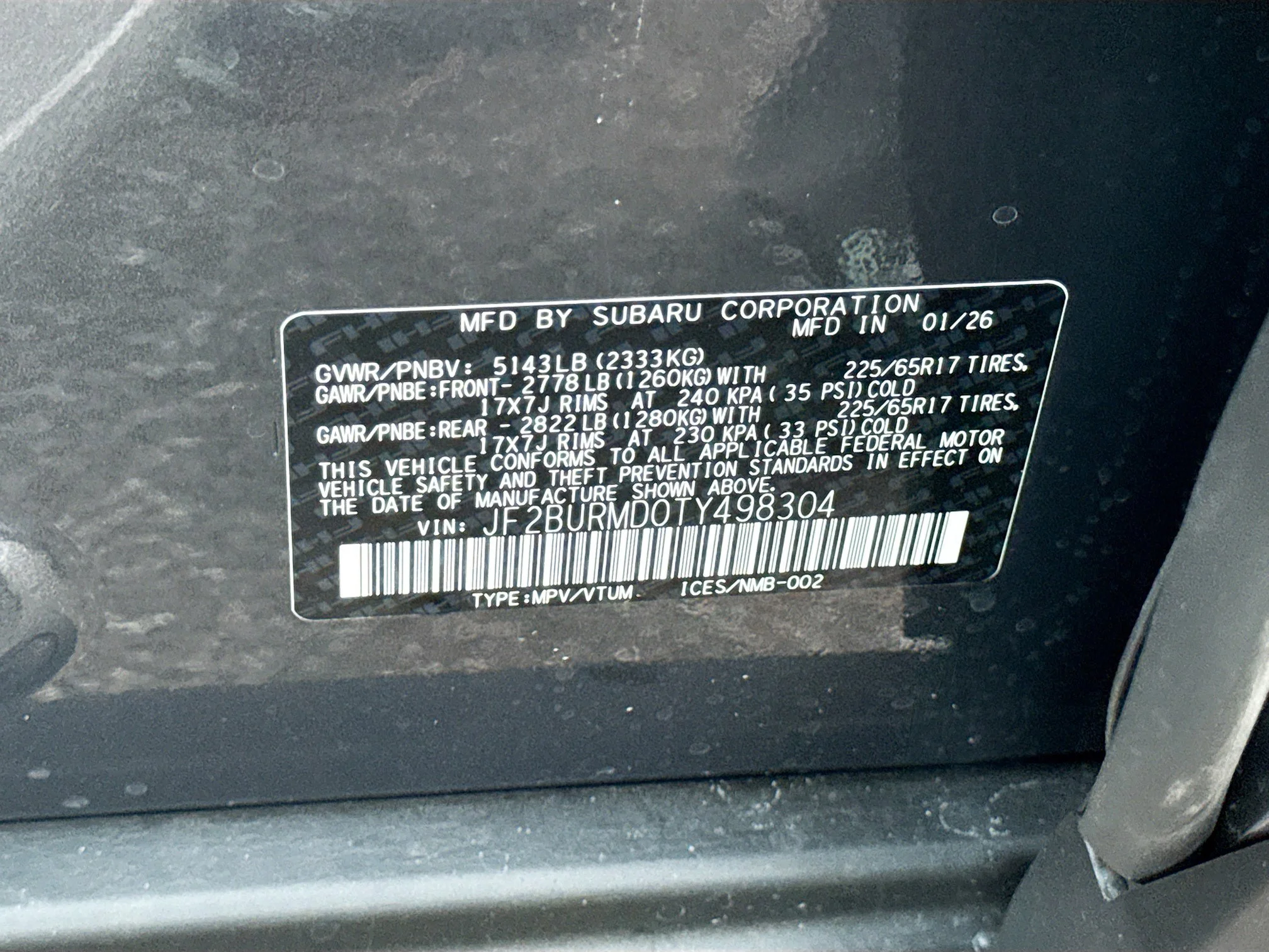 New 2026 Magnetite Gray Metallic Subaru Wilderness image 42