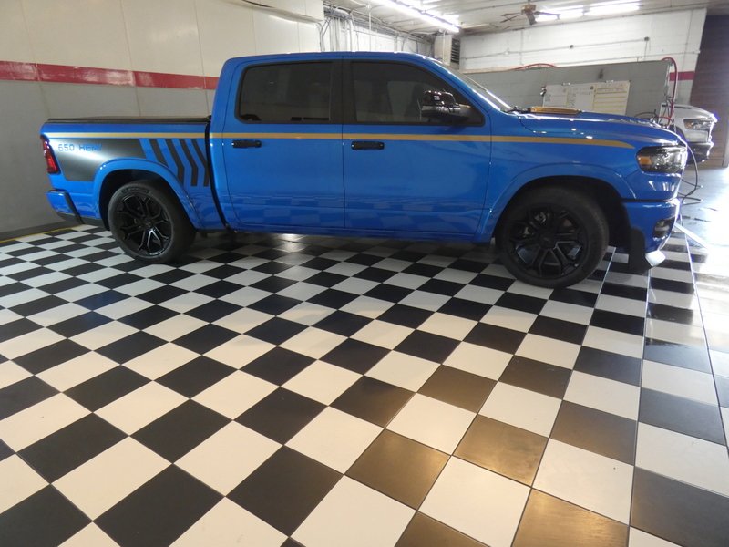 New 2026 Hydro Blue Pearl-Coat Exterior Paint RAM Supercharged DC650 Crew Cab 5