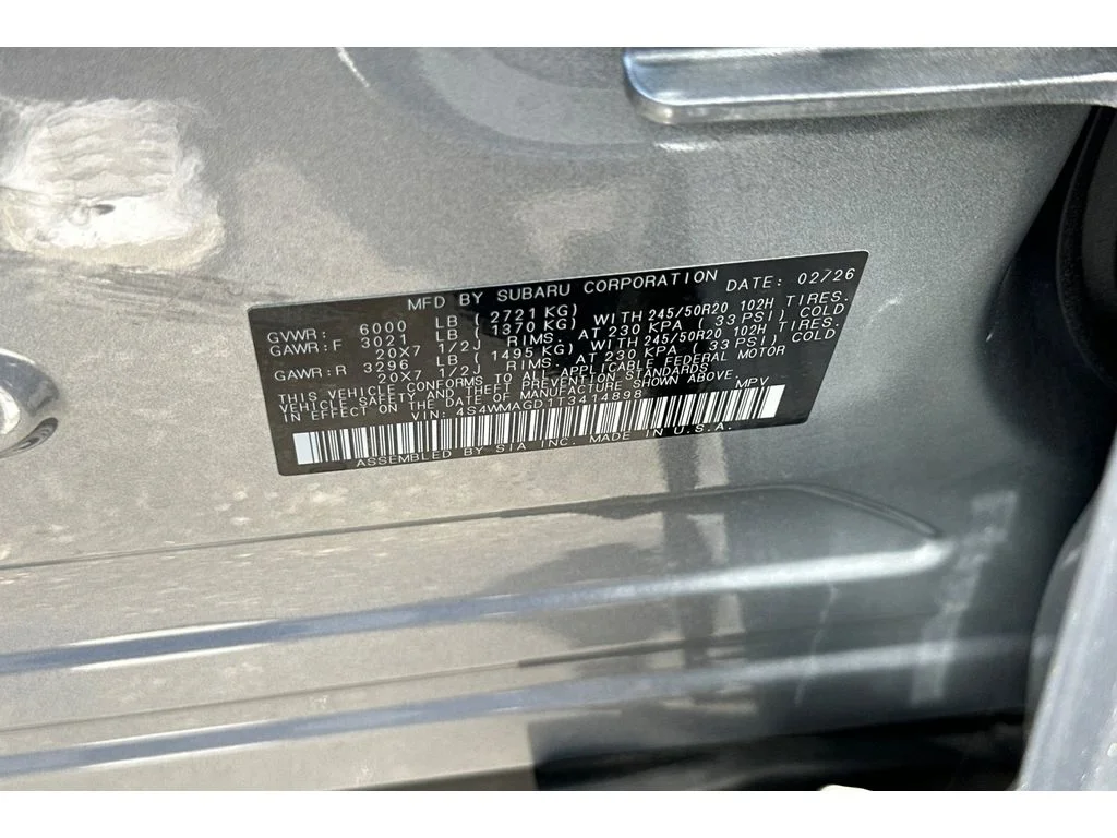 New 2026 ICE SILVER METALLIC Subaru Limited 7-Passenger image 26