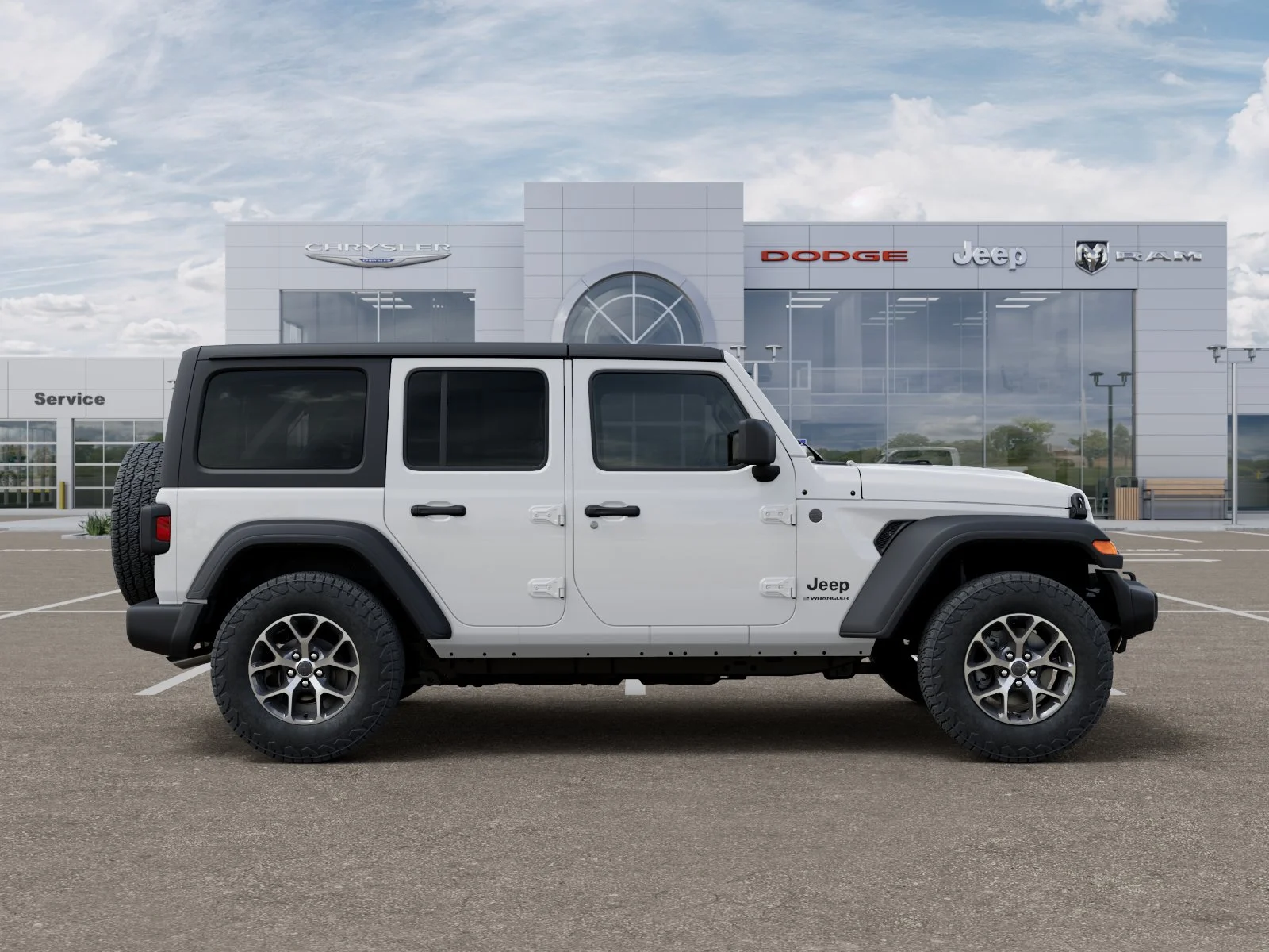 New 2026 Bright White Clear-Coat Exterior Paint Jeep Sport S image 43