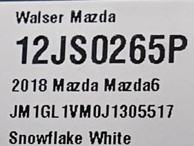 Used 2018 Snowflake White Pearl Mica Mazda Touring image 28