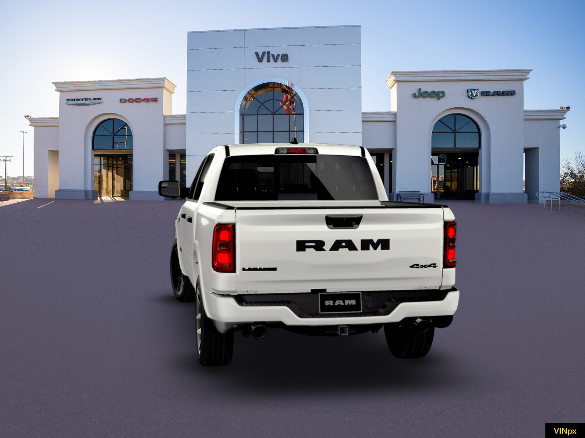 New 2026 Bright White Clear-Coat Exterior Paint RAM Laramie image 25