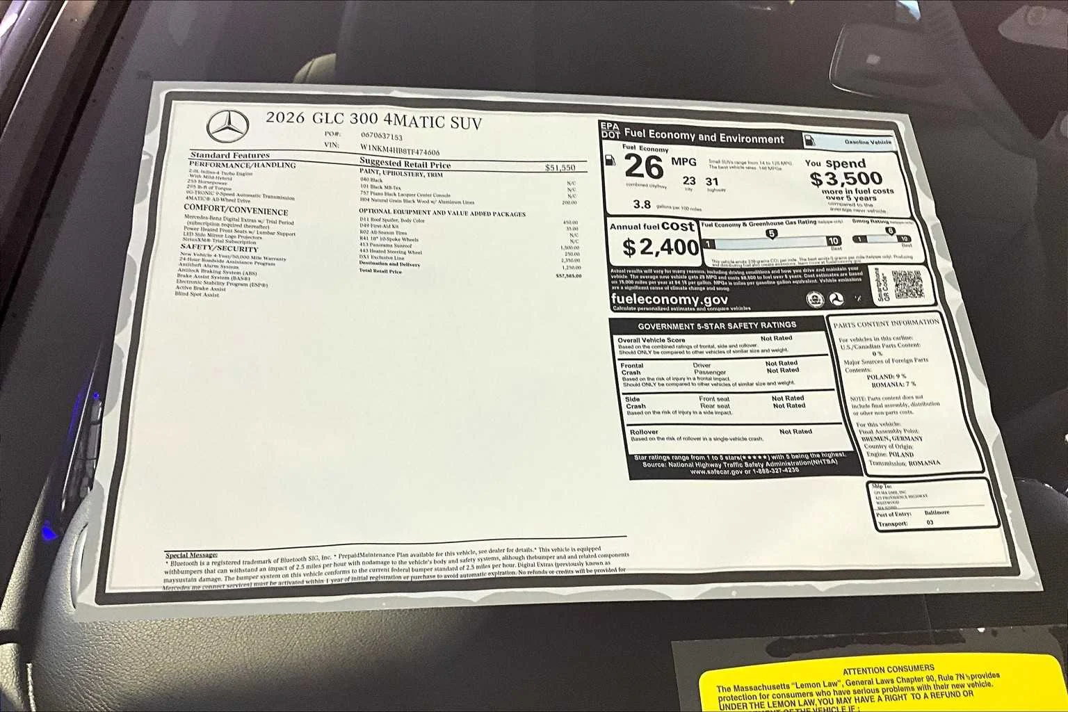 Certified Used 2026 Black Mercedes-Benz GLC 300 image 18
