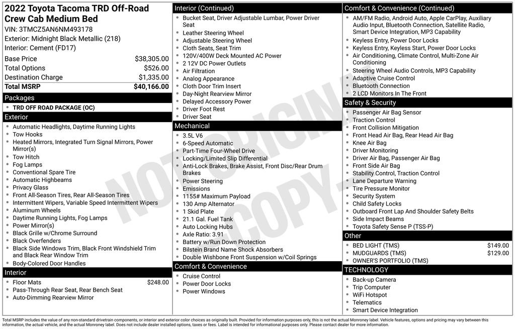 Used 2022 Black Toyota TRD Off-Road image 7