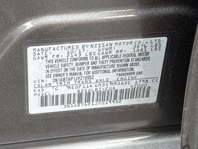 Used 2018 Gray Nissan S image 30