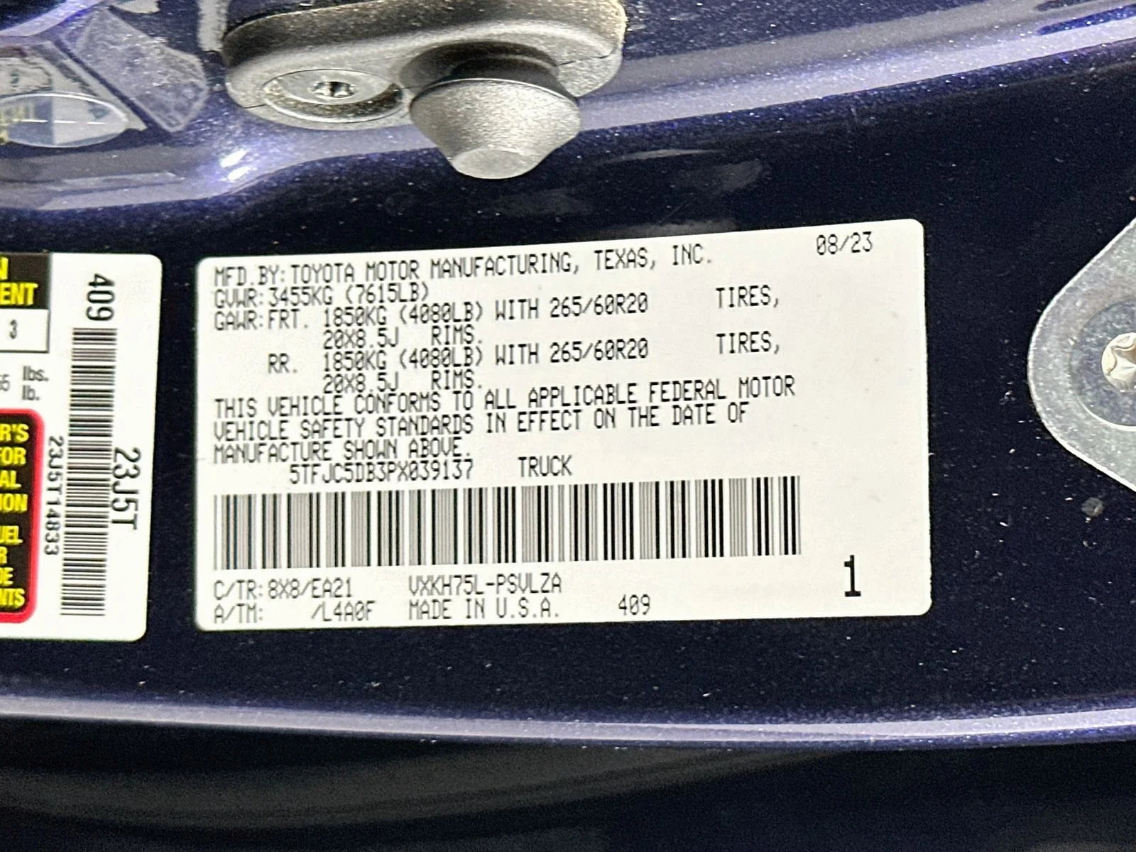 Used 2023 Blueprint Toyota Limited image 33
