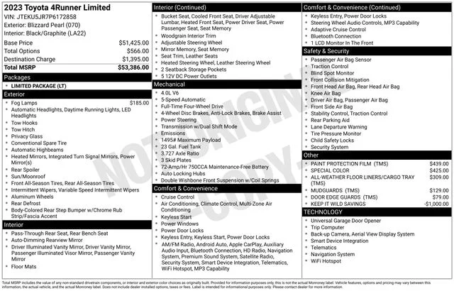 Certified Used 2023 White Toyota Limited image 10
