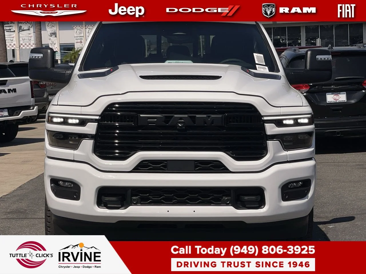 New 2026 Bright White Clear-Coat Exterior Paint RAM Laramie image 8