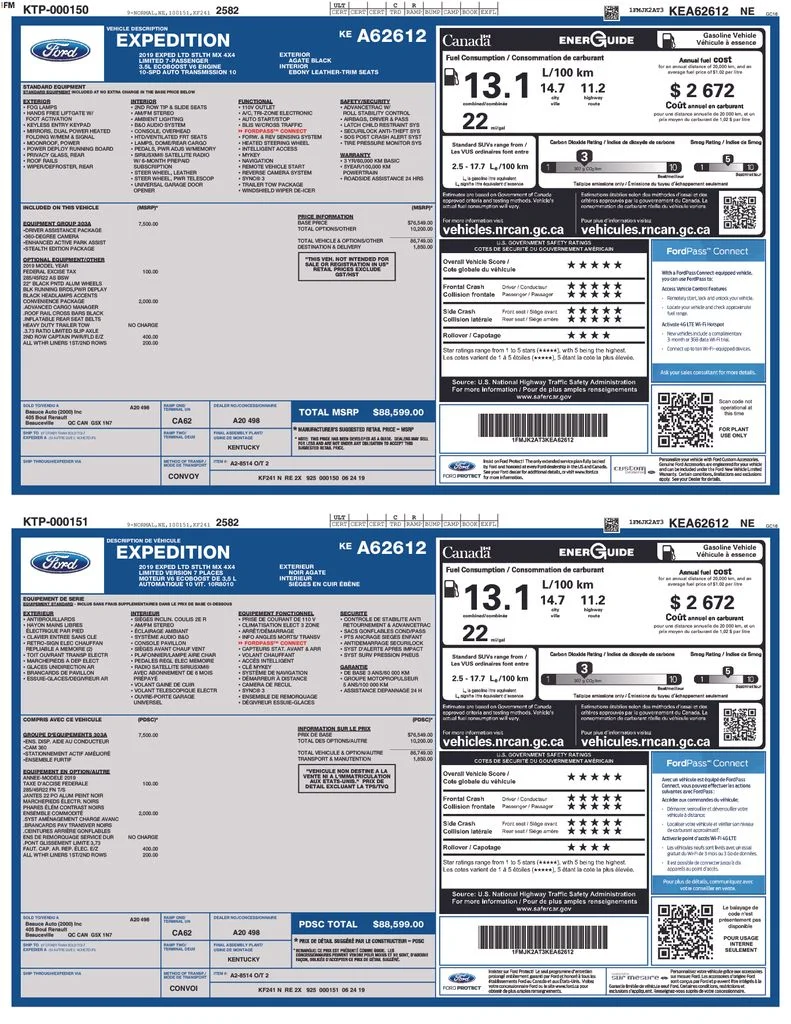 Used 2019 Black Ford Limited image 11