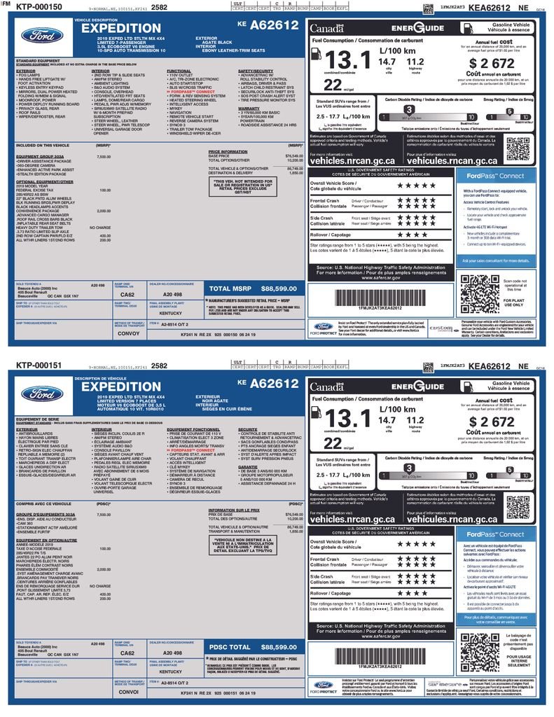 Used 2019 Black Ford Limited image 11