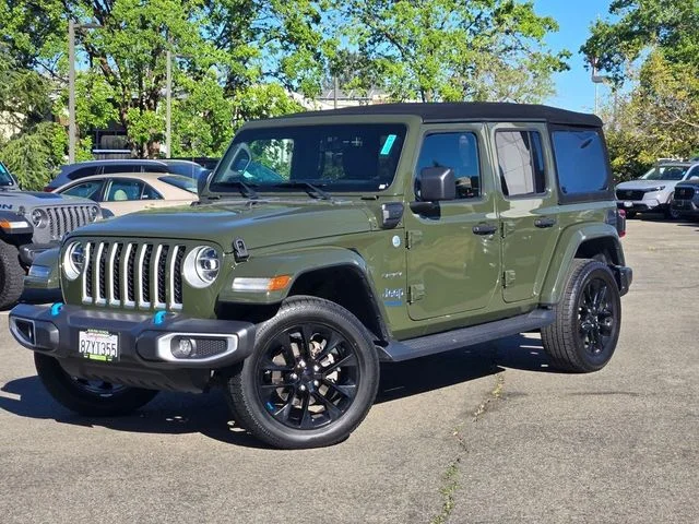 Used 2022 Sarge Green Clearcoat Jeep Unlimited Sahara 4xe image 8