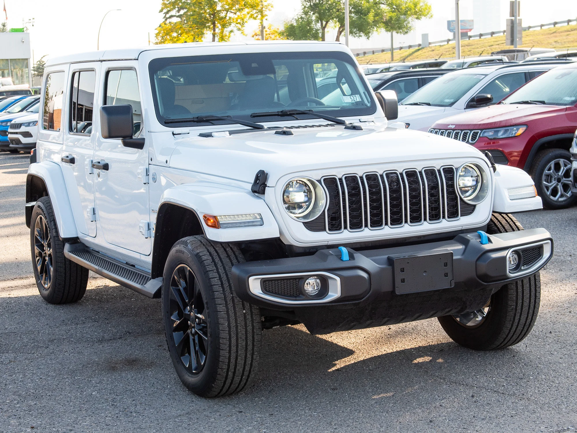 Used 2024 White Jeep Sahara* 4x4, Hybrid, Heated McKinley Leather, Dual Top Group image 6