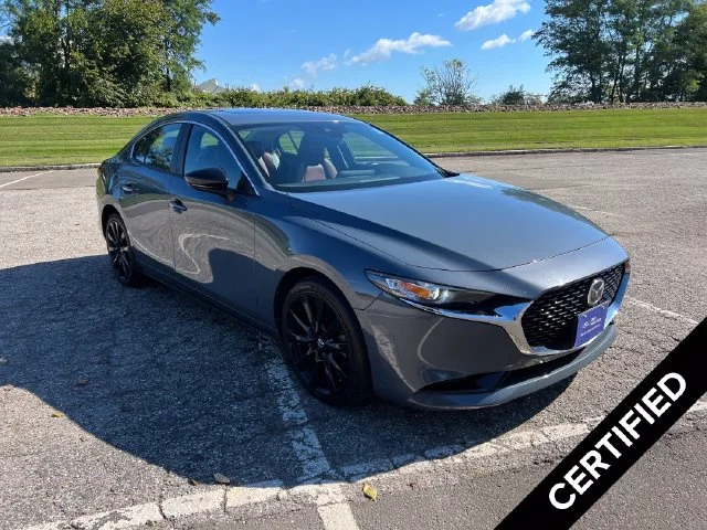 Used 2022 Polymetal Gray Metallic Mazda Carbon Edition image 1