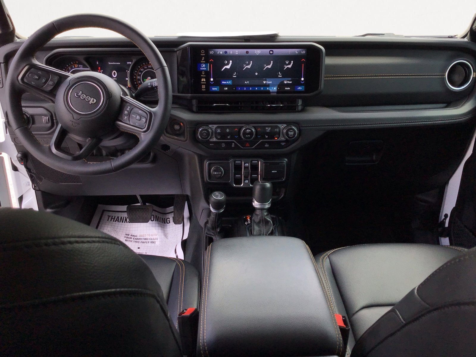 Used 2024 Bright White Clearcoat Jeep Texas Trail image 2