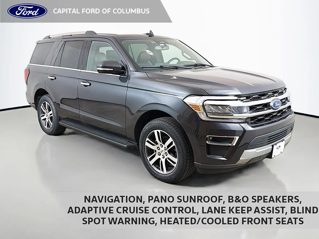 Used 2024 Dark Matter Gray Metallic Ford Limited image 1
