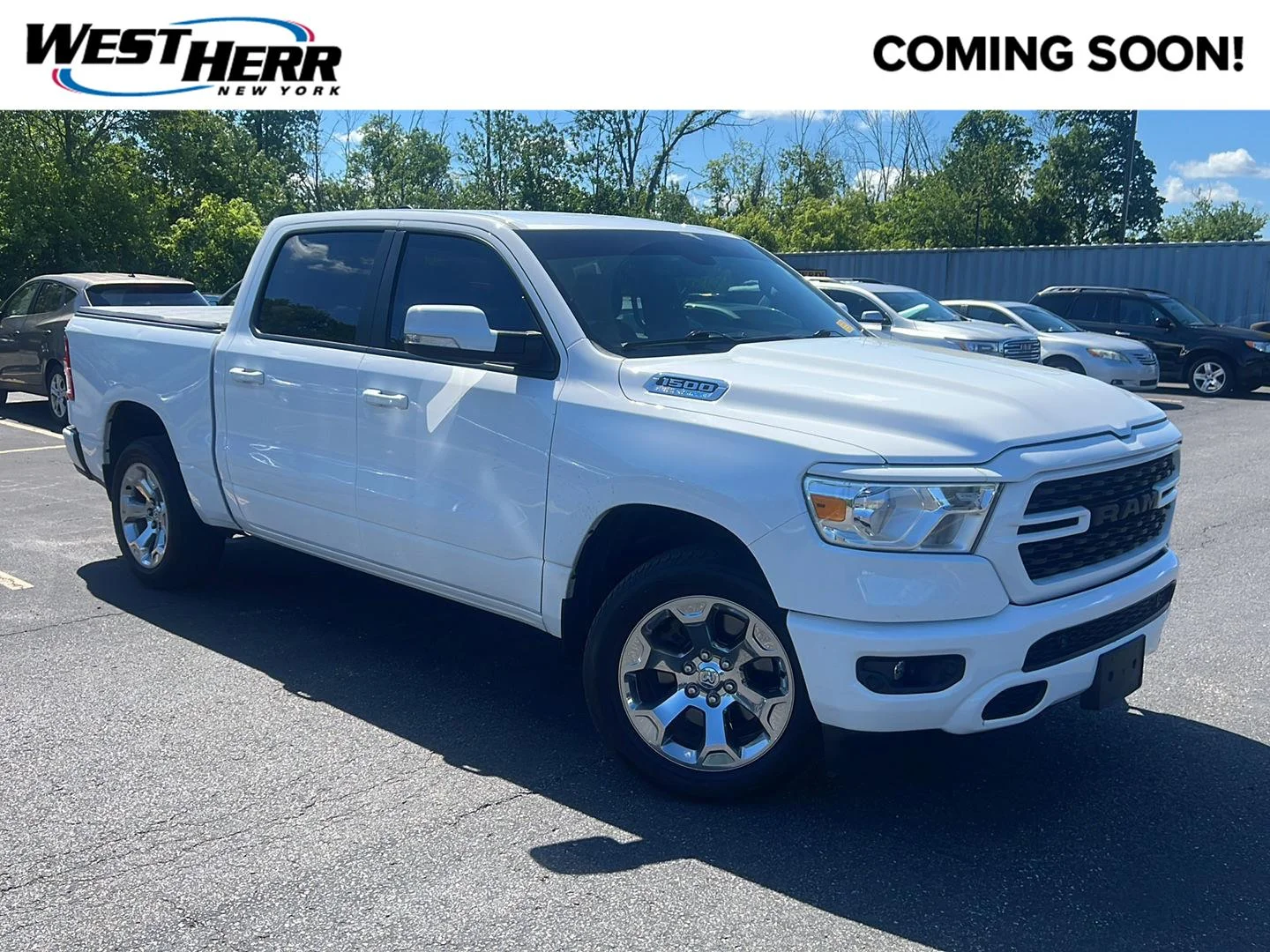 Used 2022 Bright White Clearcoat Ram Big Horn image 1