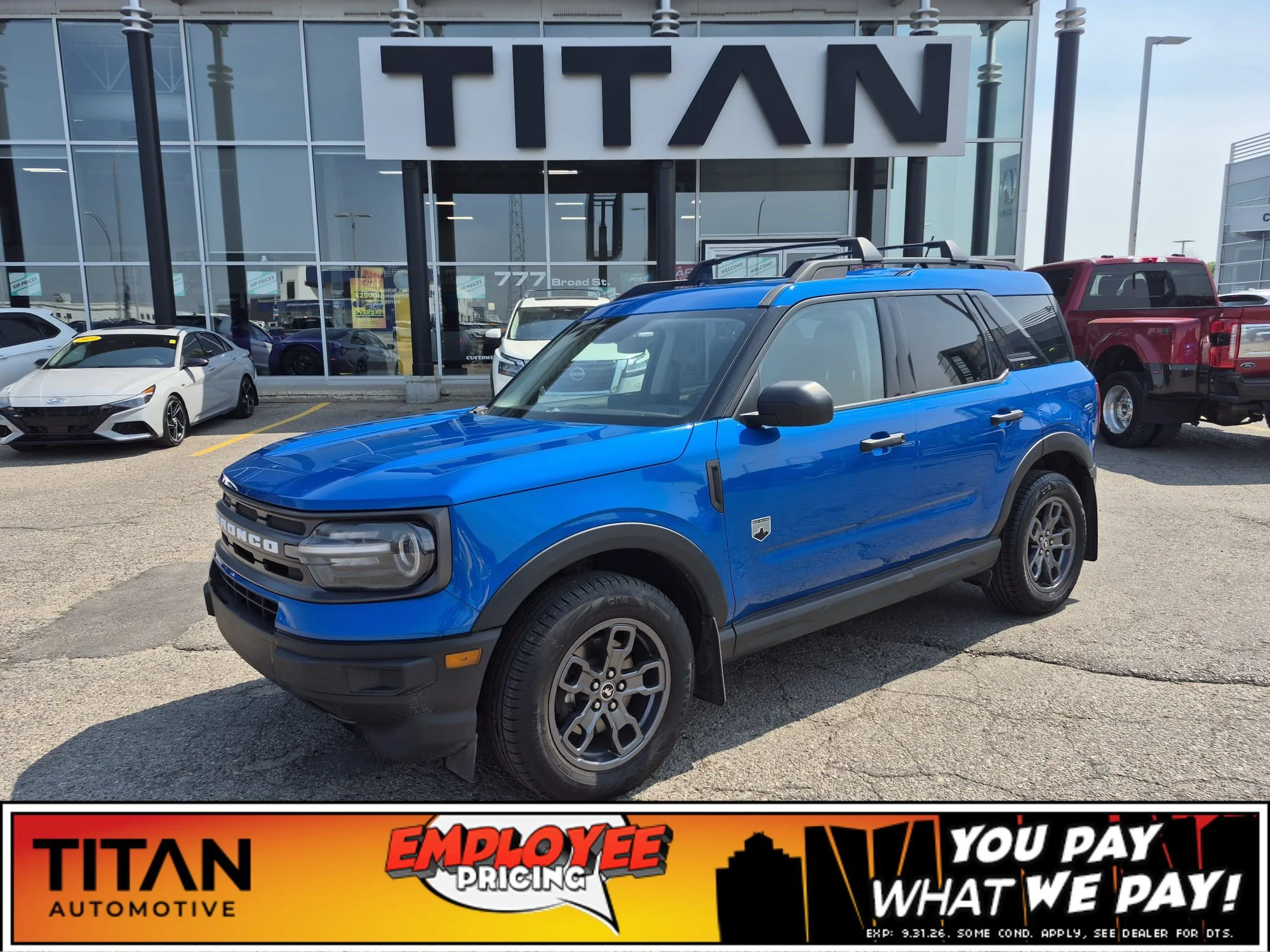 Certified Used 2022 Velocity Blue Metallic Ford Big Bend 4x4*Htd Seats | Remote Start | Lane Keep Assist | CarPlay | Park Assist | Blind Spot Detect image 1
