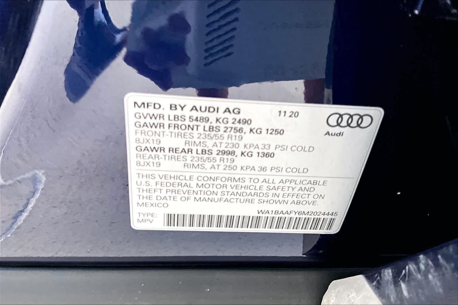 Used 2021 Navarra Blue Metallic Audi Premium Plus image 65