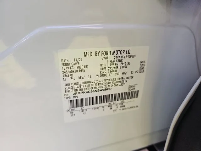Used 2022 White Ford SE image 34