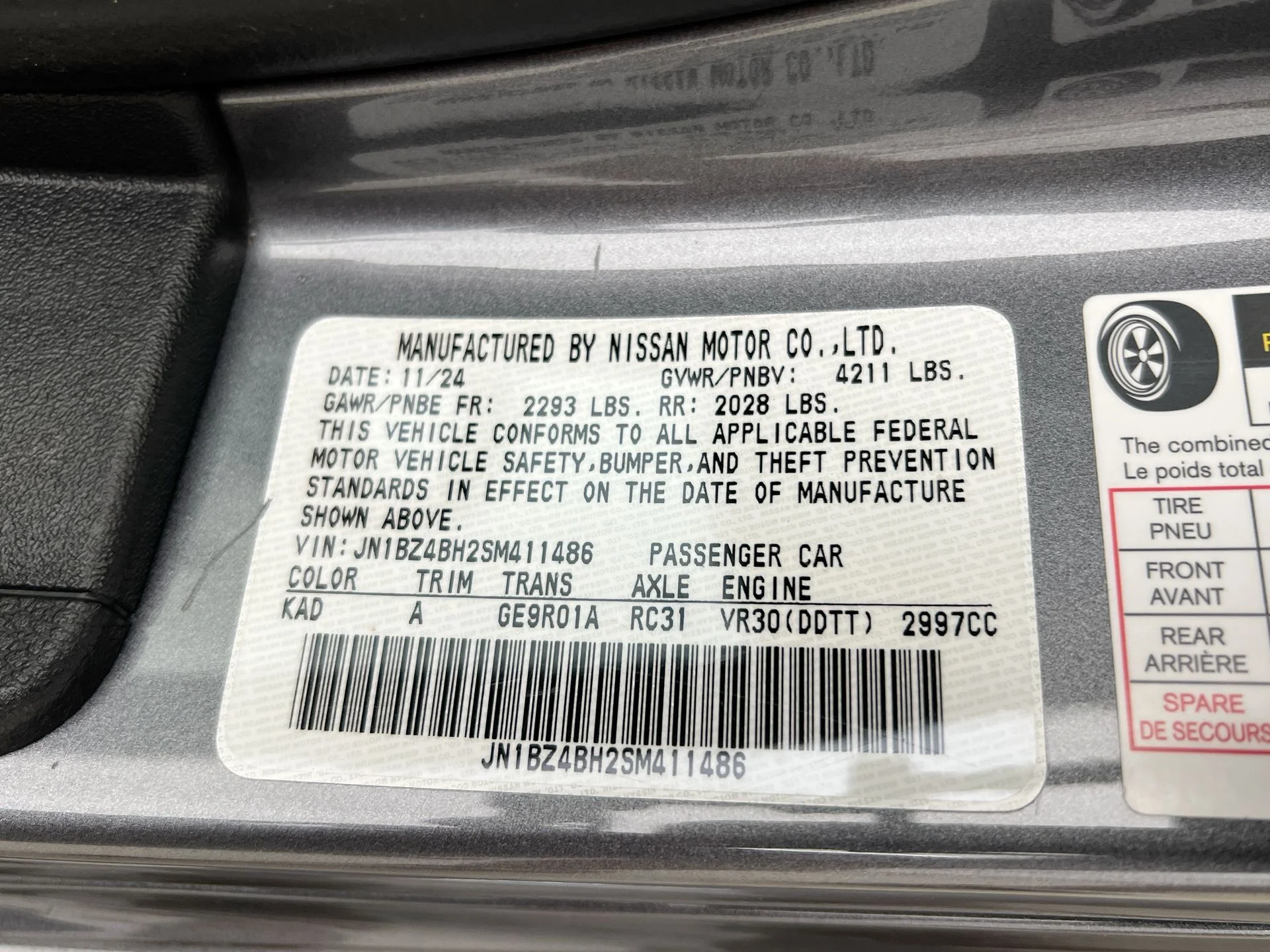 Used 2025 Gray Nissan Performance image 39