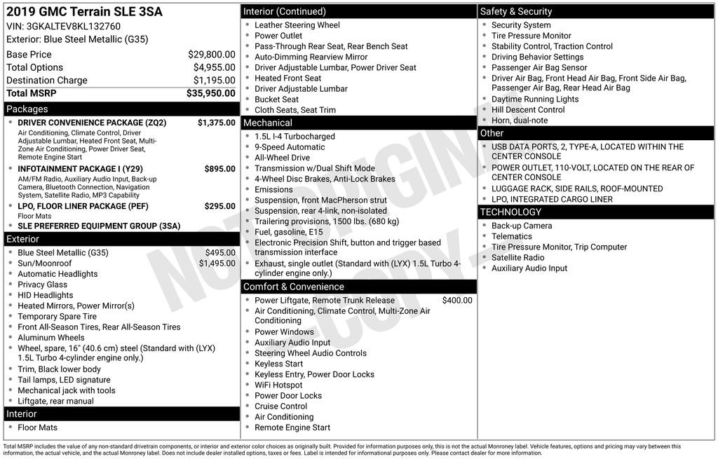 Used 2019 Blue GMC SLE image 6