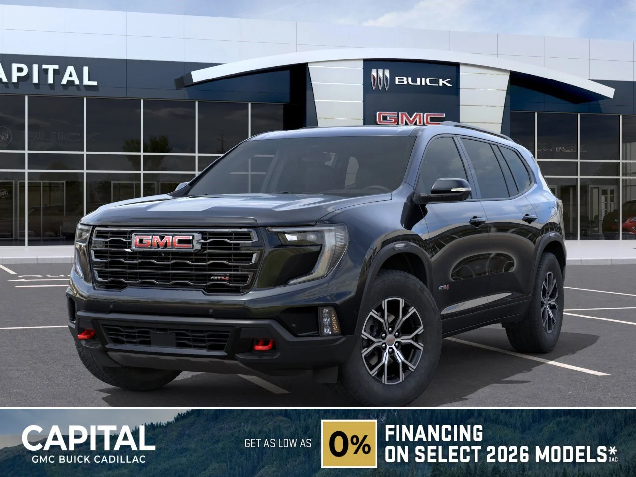 New 2026 Ebony Twilight Metallic GMC AT4 AWD image 1