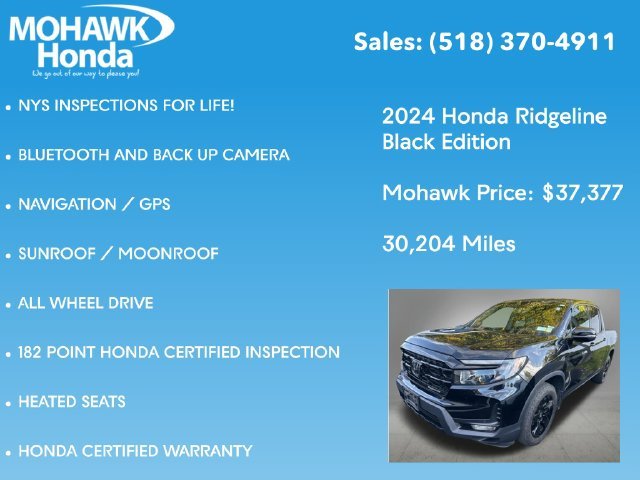 Certified Used 2024 Crystal Black Pearl Honda Black Edition image 6