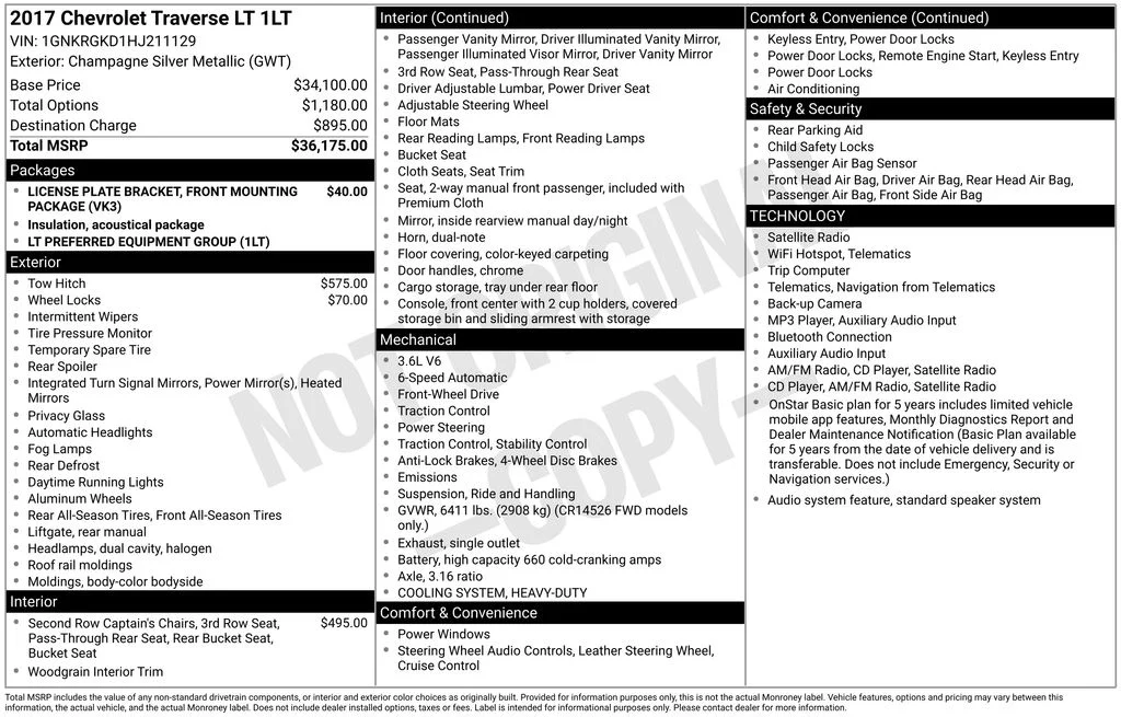 Used 2017 Champagne Silver Metallic Chevrolet LT image 4