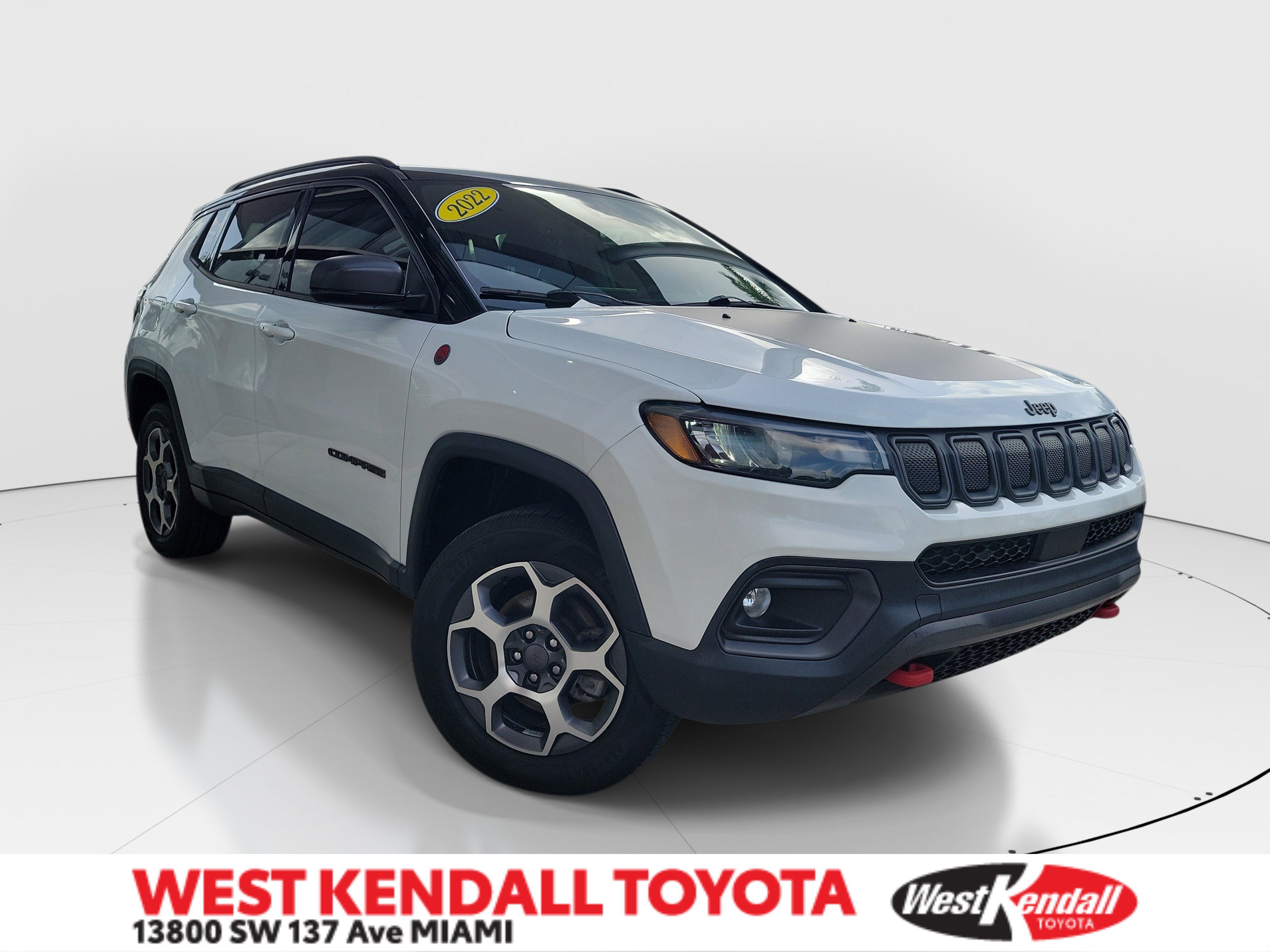 Used 2022 Bright White Clearcoat Jeep Trailhawk image 1