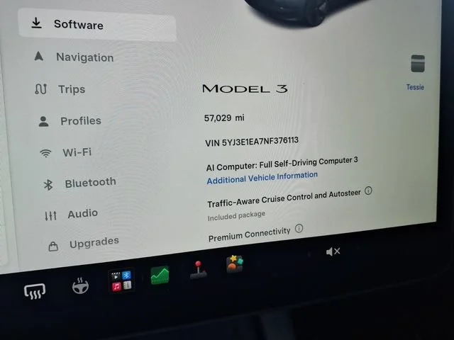 Used 2022 Gray Tesla 4DR SDN RWD STD R image 19