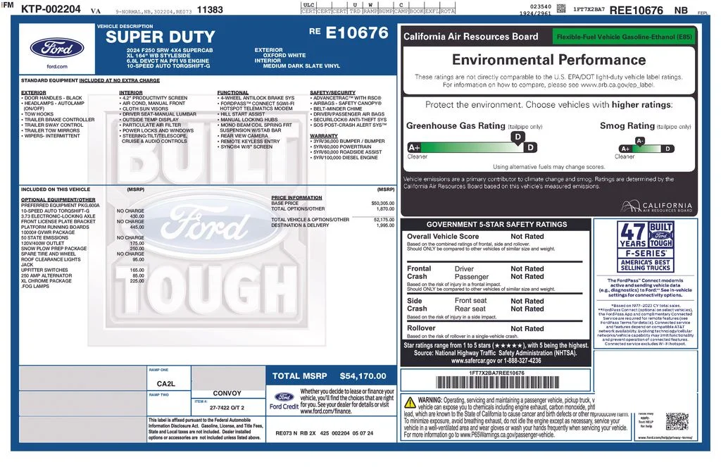 Used 2024 White Ford XL image 1