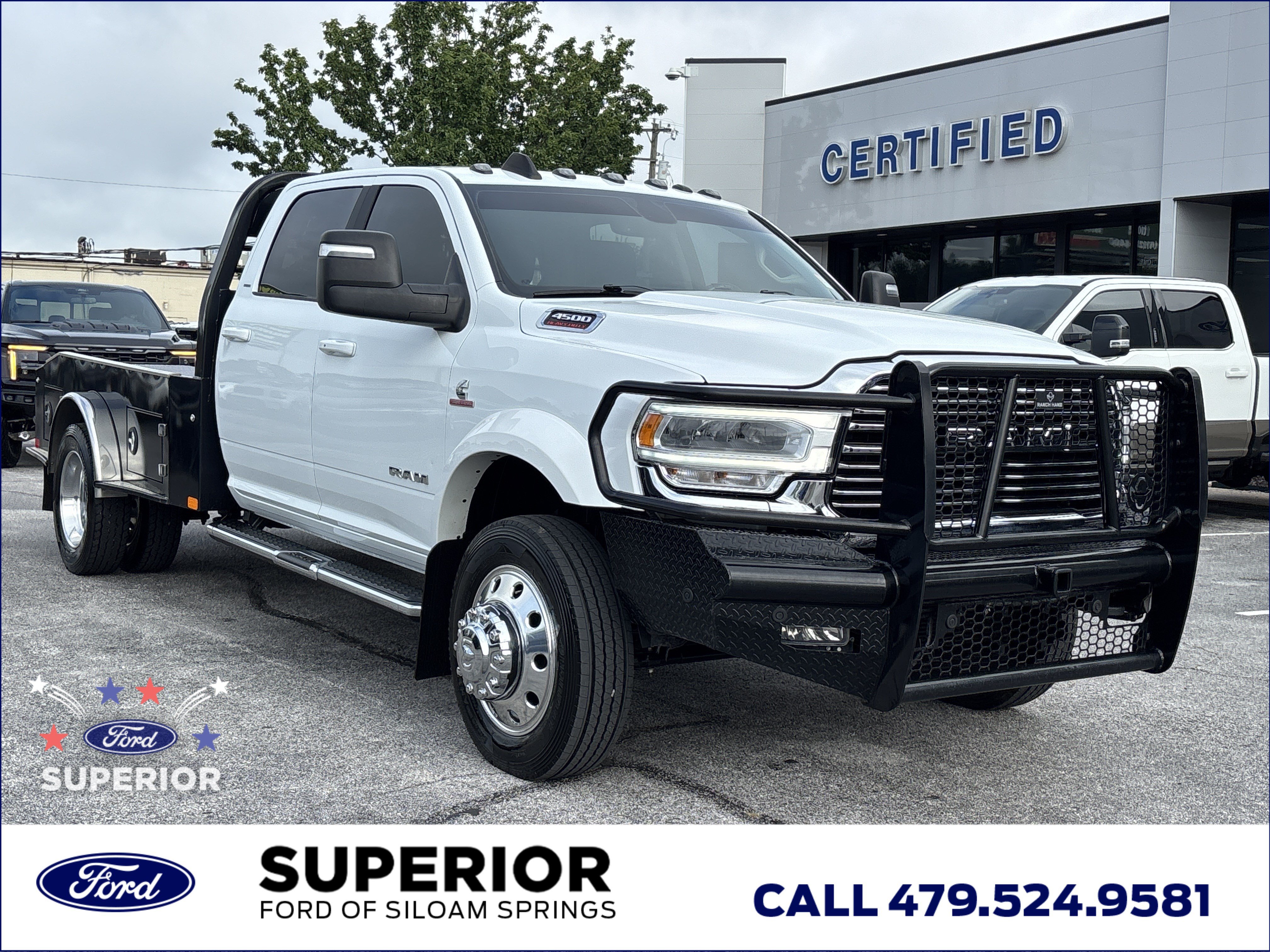 Used 2024 Bright White Clearcoat Ram Laramie image 1