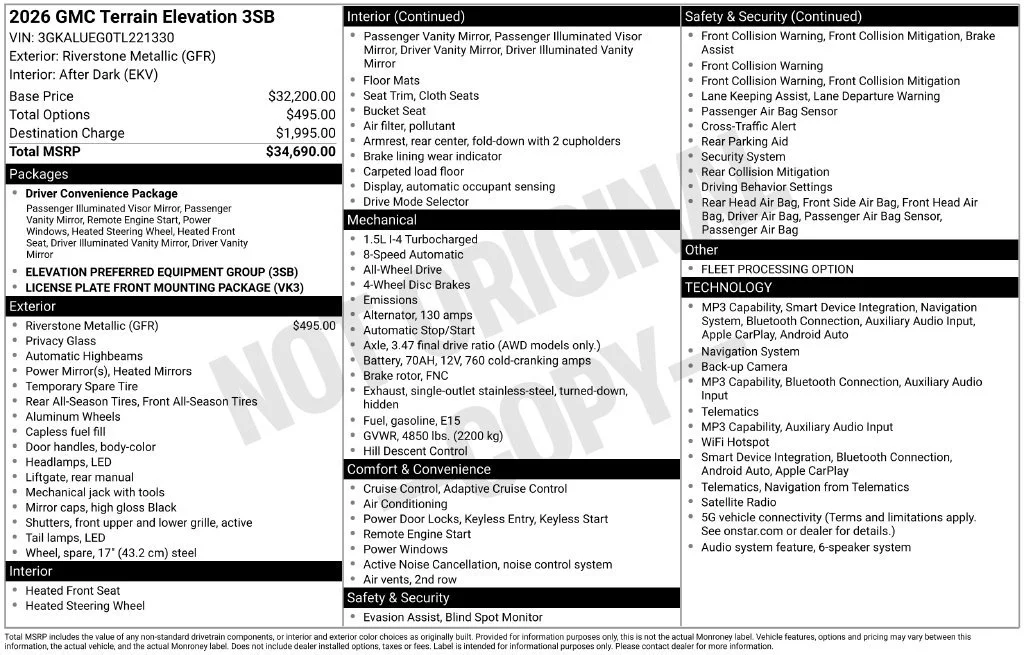 Used 2026 Riverstone Metallic GMC Elevation image 5