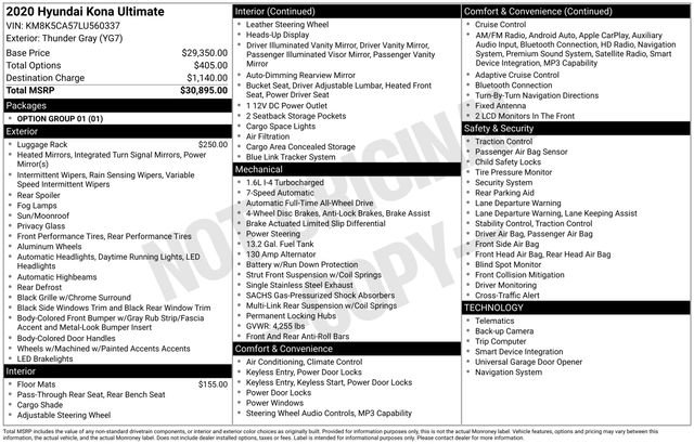 Used 2020 Thunder Gray Hyundai Ultimate image 30